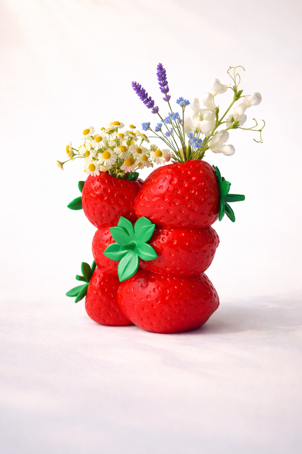 Vaso Decorativo Morango – Decoração Moderna com Flores Secas | Kreate3D