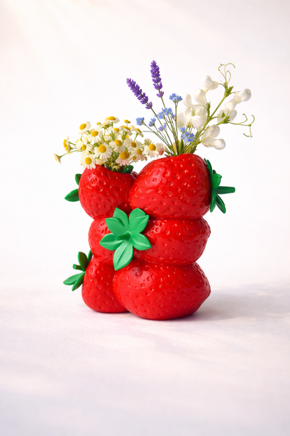 Vaso Decorativo Morango – Decoração Moderna com Flores Secas | Kreate3D