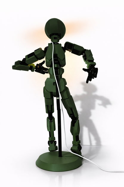🤖✨ Luminária Dummy Articulada LED – 45 cm