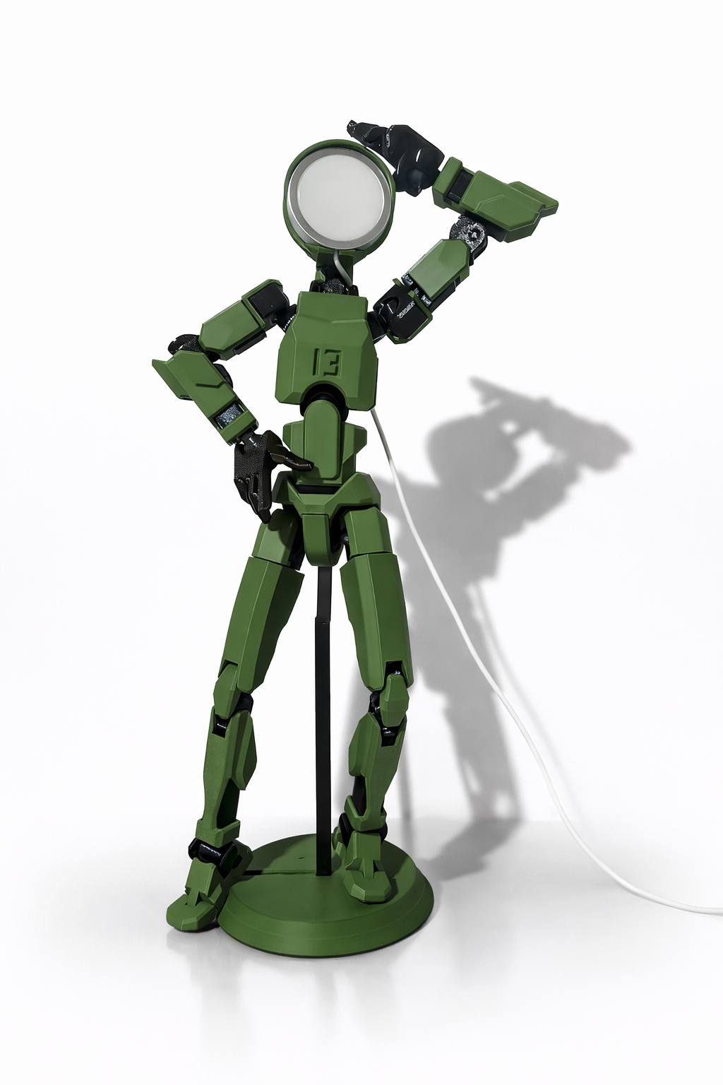 🤖✨ Luminária Dummy Articulada LED – 45 cm