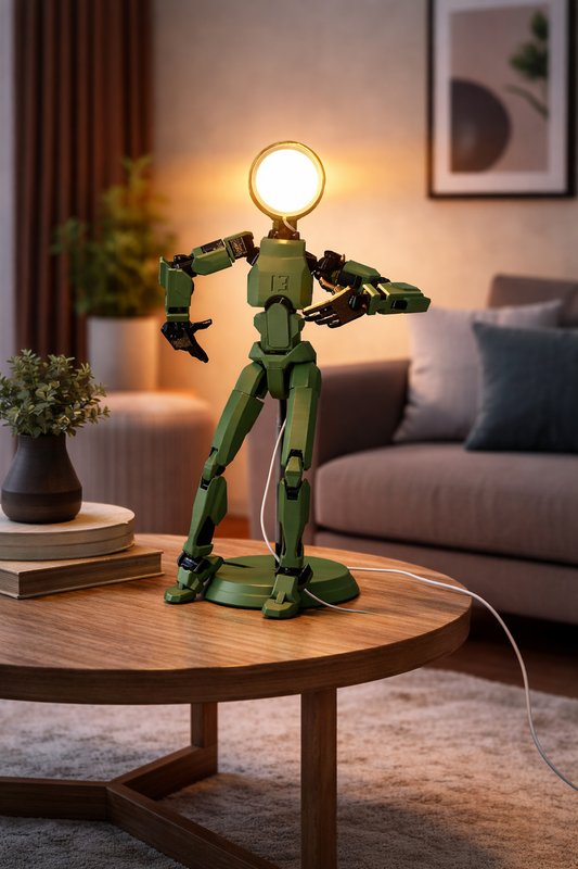 🤖✨ Luminária Dummy Articulada LED – 45 cm