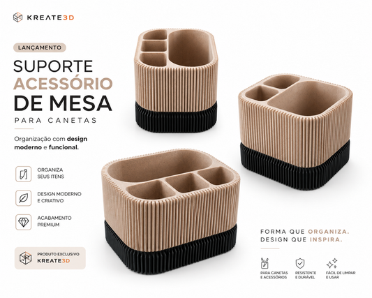 ORGANIZADOR DE MESA EMPILHÁVEL PREMIUM | KREATE3D